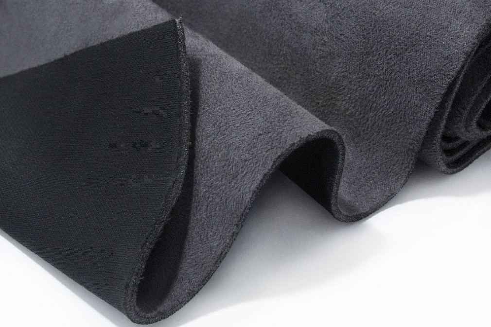 Алькантара на поролоне без клея серая